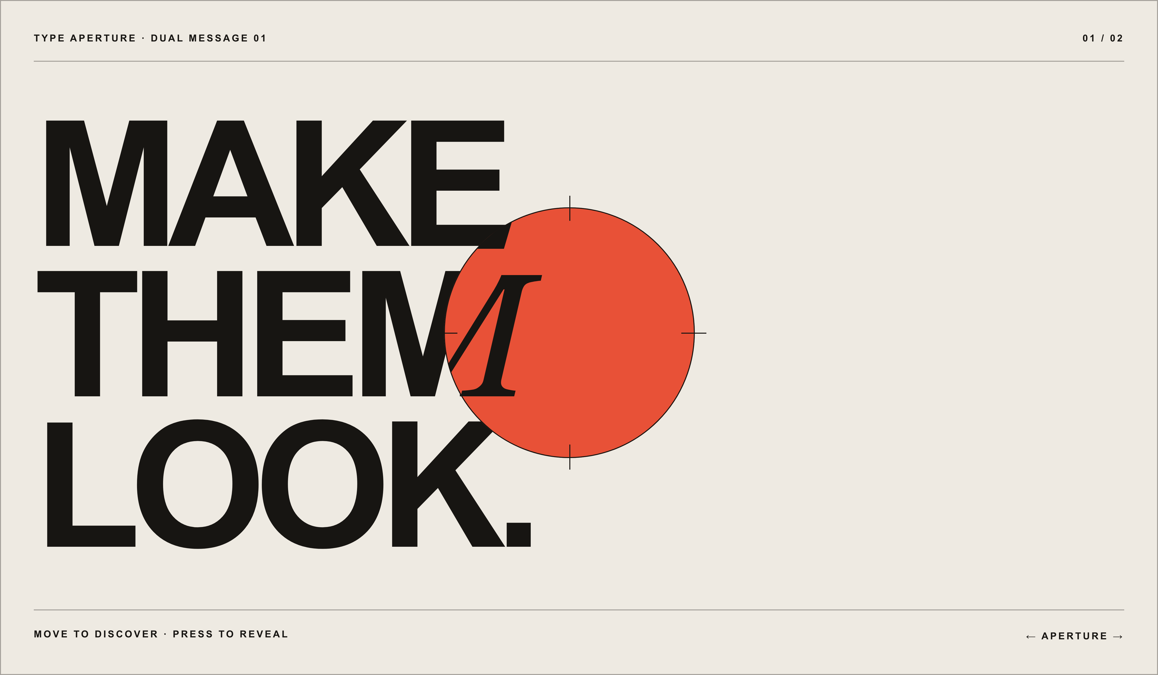 Revelado de texto con cursor de Type Aperture en el estilo Editorial